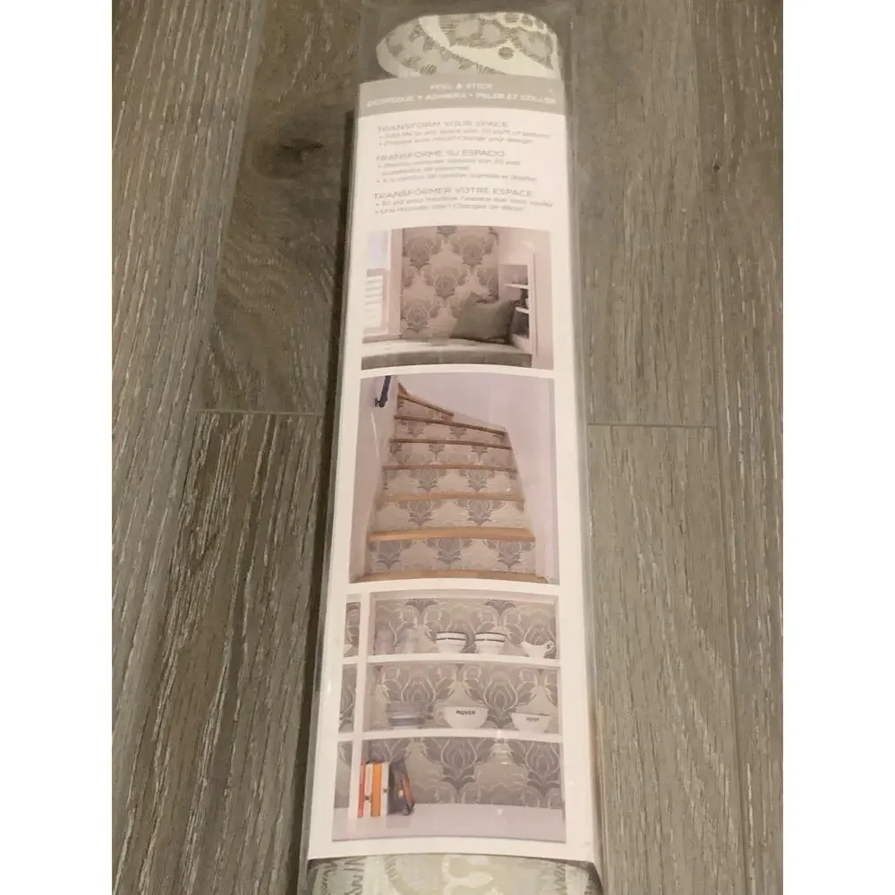 NuWallpaper Charisma Peel & Stick Wallpaper Gray